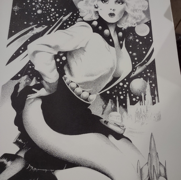 Vintage SJB comic fantasy artwork Space Girl - Picture 3 of 8
